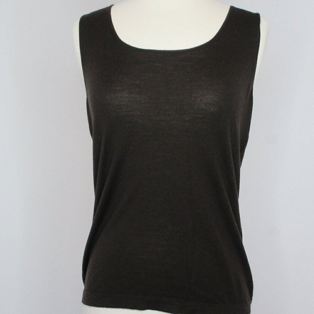 Women's LAFAYETTE 148 New‎ york brown tank top, size M